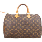 Louis Vuitton Monogram Canvas Speedy 35 Handbag - vintageandkickz