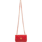 Chanel Quilted Lambskin 24K Gold Small Single Flap Crossbody Bag xx datacode, innenraum - vintageandkickz