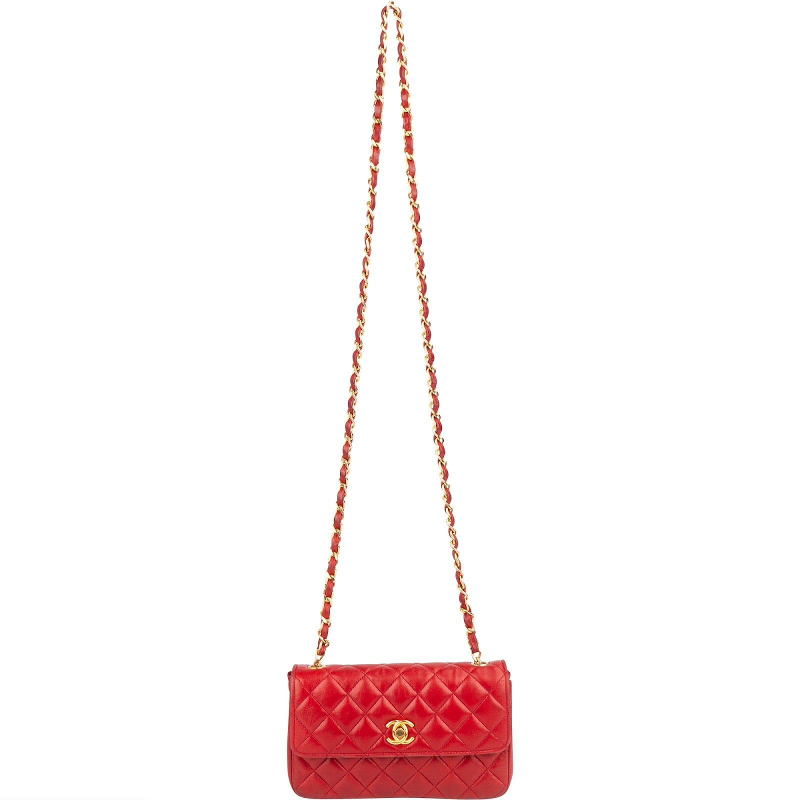 Chanel Quilted Lambskin 24K Gold Small Single Flap Crossbody Bag xx datacode, innenraum - vintageandkickz
