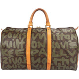 Louis Vuitton Limited Monogram Canvas Graffiti Keepall 50 Travel Bag
