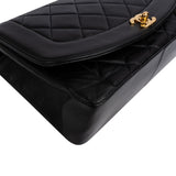 Chanel Quilted Lambskin 24K Gold Diana Single Flap Crossbody Bag