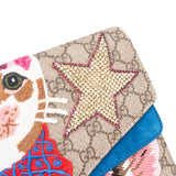 Gucci Monogram GG Supreme Canvas Embroidered Space and Cat làveugle par amour Dionysus Shoulder Bag