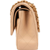 Chanel Quilted Lambskin Medium Double Flap Shoulder Bag