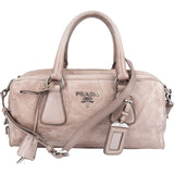 Prada Vitello Antique Leather Bauletto Handbag
