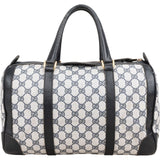 Gucci Navy Monogram GG Plus Coated Canvas Boston Handbag