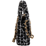 Chanel Quilted Tweed Nano Kelly Crossbody Handbag
