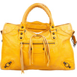 Balenciaga Yellow Leather City Handbag