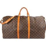 Louis Vuitton Monogram Canvas Keepall 60 Bandoulière Travel Bag