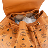 MCM Monogram Visetos Canvas Drawstring Clip Large Travel Backpack