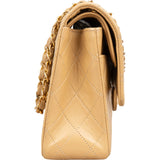 Chanel Quilted Lambskin 24K Gold Medium Double Flap Shoulder Bag