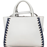 Fendi Light Blue Leather Whipstitch 2Jours Mini Handbag