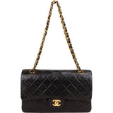 Chanel Quilted Lambskin 24K Gold Medium Double Flap Shoulder Bag