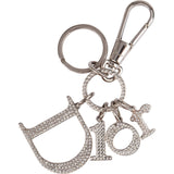 Christian Dior Crystal Emblem Bag Charm Key Holder