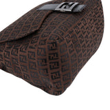 Fendi Monogram Zucca Canvas Mamma Baguette Shoulder Bag
