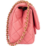Chanel Quilted Lambskin Mini Rectangular Adjustable Single Flap Crossbody Bag