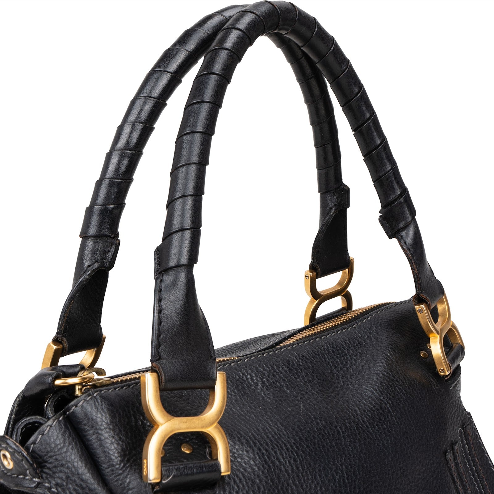 [🔄️B14 / F23] Chloé Grained Calfskin Medium Marcie Satchel Handbag - vintageandkickz