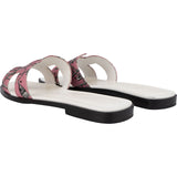 Hermès Bois De Rose Printed Canvas Oran Sandal Sandals (40)