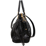 Miu Miu Vitello Lux Gathered Handbag