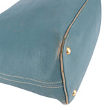 Prada Blue Vitello Daino Leather Hobo Shoulder Bag