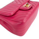 Chanel Chevron Lambskin Rectangular Mini Flap Crossbody Bag