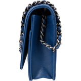 Chanel Quilted Lambskin Palladium Boy Wallet On Chain Crossbody Bag