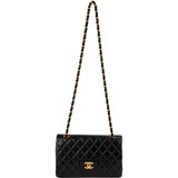 Chanel Quilted Lambskin 24K Gold Small Double Flap Shoulder Bag