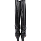 Maison Margiela Black Calf Leather Knee-High Boots (38)