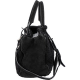 Balenciaga Shearling & Suede Mini Classic City Handbag