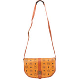 MCM Monogram Visetos Half Moon Saddle Crossbody Bag