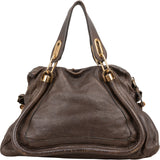 Chloé Brown Leather Paraty Shoulder Handbag