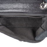 Chanel Quilted Glitter Metallic Suede Crystal-Embelished CC Small Single Flap Shoulder Bag