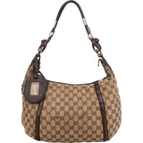 Gucci Monogram GG Canvas Hobo Knotted Handle Shoulder Bag