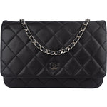 Chanel Quilted Lambskin Wallet On Chain Crossbody Bag - vintageandkickz
