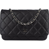 Chanel Quilted Lambskin Wallet On Chain Crossbody Bag - vintageandkickz