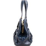 Coach Patent Leather Ergo Pleated Framed Satchel Shoulder Bag