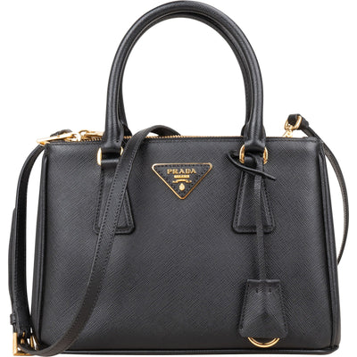 Prada Saffiano Leather Small Galleria Double ZIP Handbag