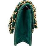 Chanel Stitching Suede 24K Gold Mini Single Flap Crossbody Bag - vintageandkickz