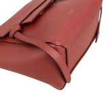 Céline Red Grained Calfskin Nano Belt Handbag