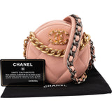 Chanel 19 Quilted Lambskin Round Crossbody Bag