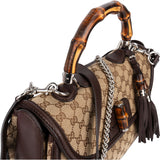 Gucci Monogram GG New Bamboo Top Handle Handbag