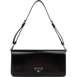 Prada Black Brushed Patent Leather Femme Shoulder Bag