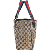 Gucci Monogram GG Web Tote Handbag