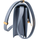 Celine Blue Grained Calfskin Classic Box Small Crossbody Bag
