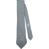 Hermès Geometric Fish Print Silk Tie Krawatte