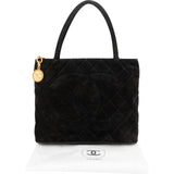 Chanel Quilted Suede Medallion Handbag