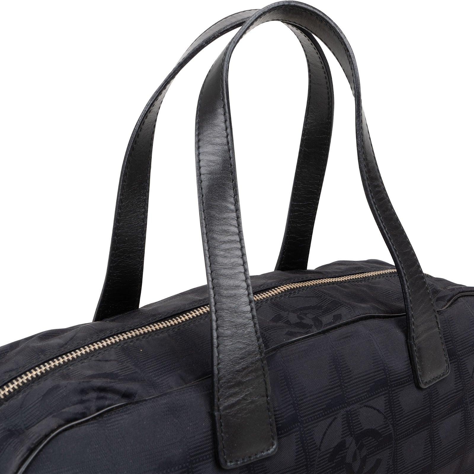 [🔄️B20 / F43] Chanel Monogram Maxi New Travel Line Bowling Bag Handbag - vintageandkickz