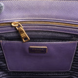 Prada Purple Saffiano Leather Galleria Handbag