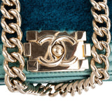 Chanel Shearling Leather Medium Boy Single Flap Crossbody Bag