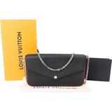 Louis Vuitton Noir Epi Leather Pochette Felicie Crossbody Bag