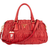 Prada Nappa Quilted Leather Bauletto Handbag